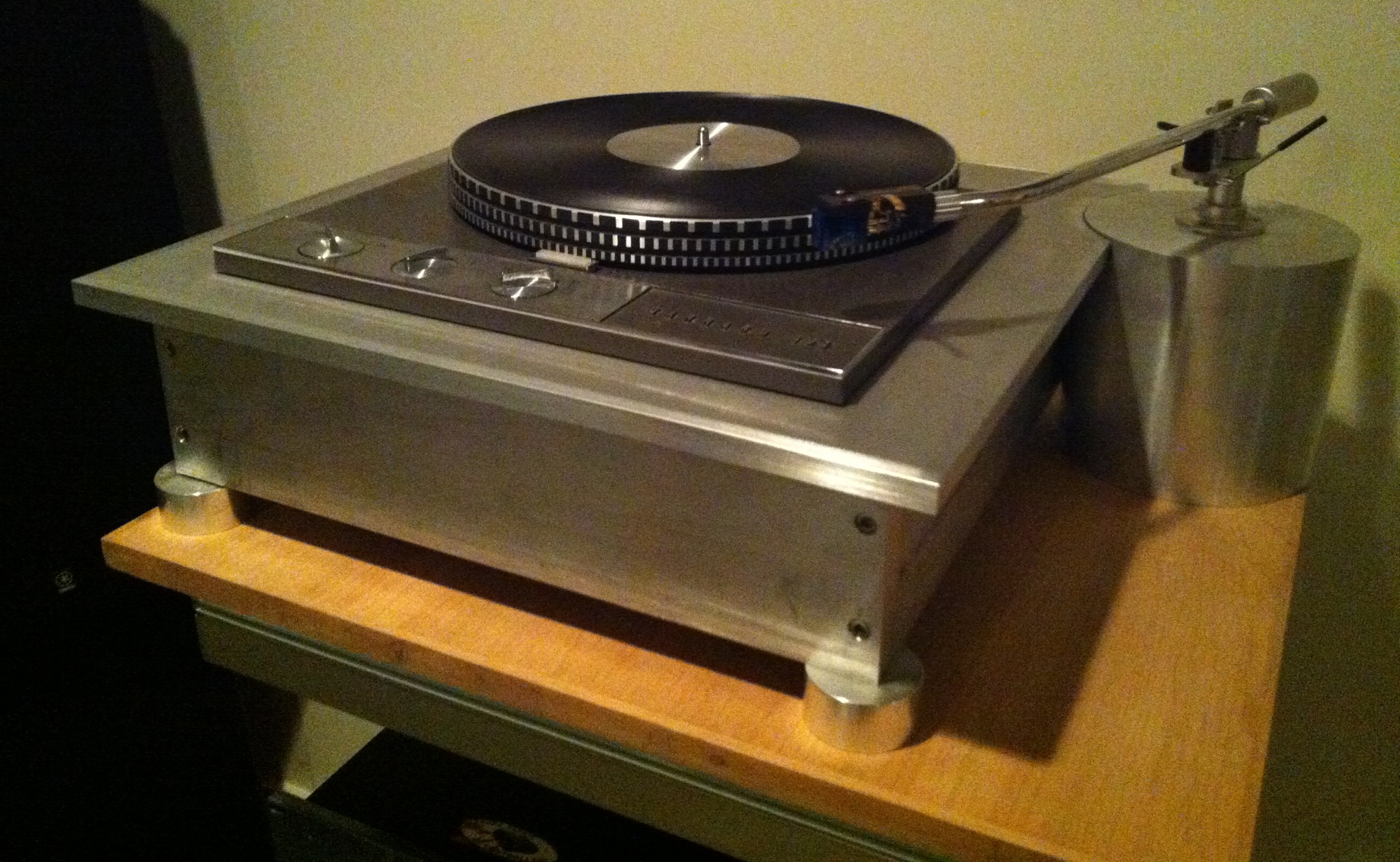 Garrard 401 Turntable with exquisite double plinth and footers