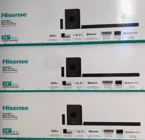 HISENSE 2,1 CHANEL WIRELESS SUB 320W USB BLUETOOTH SOUNDBAR BRAND NEW