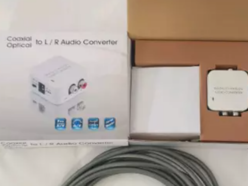 Coaxial / Optical to L / R Audio converter with 5m Lindy optical cable