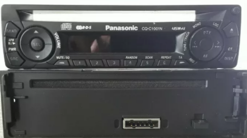 PANASONIC CAR CD PLAYER 45X4 - DETACH FACE WITH BRACKET - EXCELLENT CONDITION