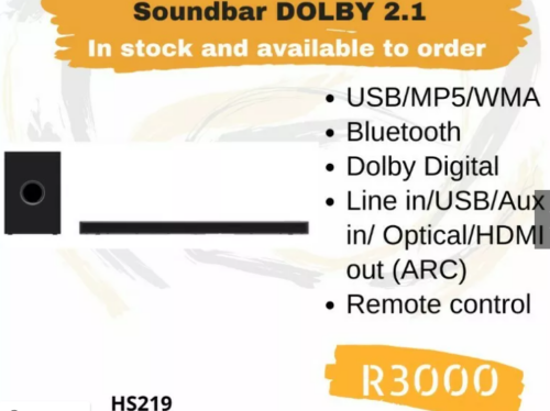 Hisense 2.1 CH 320W Bluetooth Soundbar DOLBY 2.1