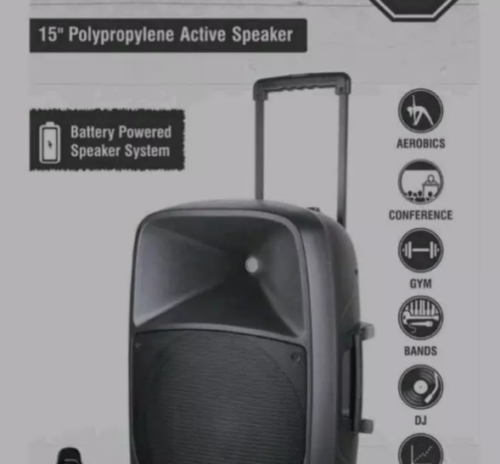 1x Power Works 15 Active speaker with battery operation